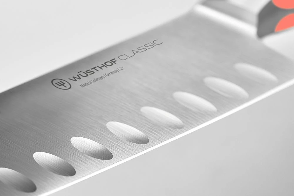 Wusthof Classic Colour Santoku With Hollow Edge Knife 17cm Coral Peach (WT1061731517) - Image 3