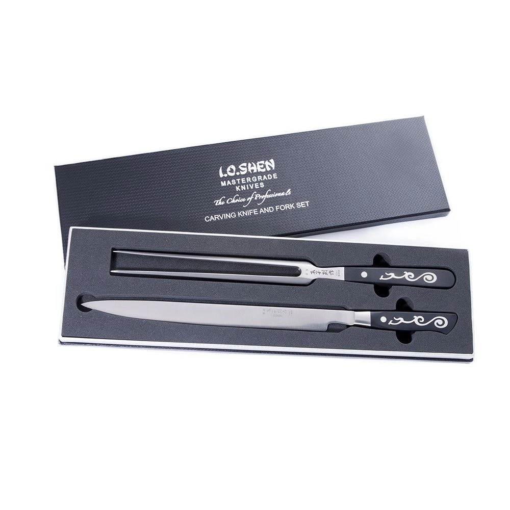 I.O.Shen 230mm Carving Knife And Carving Fork Set - Image 2