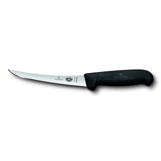 Victorinox Fibrox 12cm Boning Knife Narrow Curved Flexible Blade (5661312)