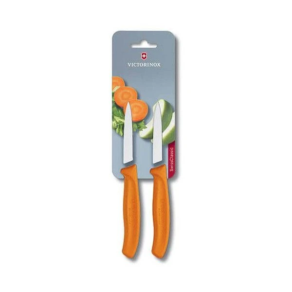 Victorinox Swiss Classic 2 X Paring Knife With Pointed Tip Orange (67606L119B)