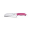 Victorinox Swiss Classic 17cm Santoku Knife Fluted Blade Pink (6852617L5B)