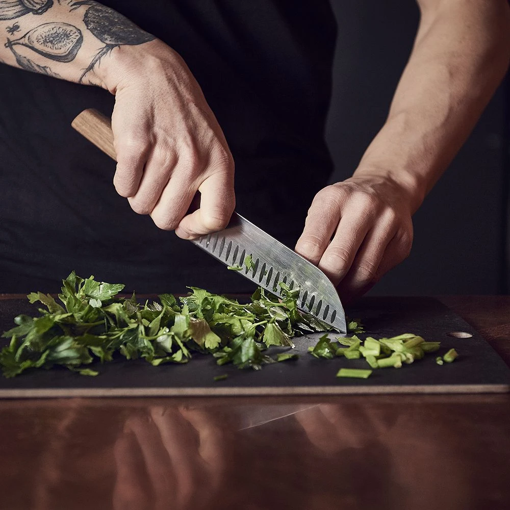 Victorinox Swiss Modern Walnut 17cm Santoku Knife (6905017KG) - Image 2