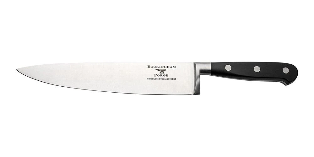 Rockingham Forge Pro Black Series 5 Piece Set With Roll (9cm Paring Knife, 13cm Utility, 20cm Cooks Knife, 20cm Bread & 20cm Carving Knife) - Image 4