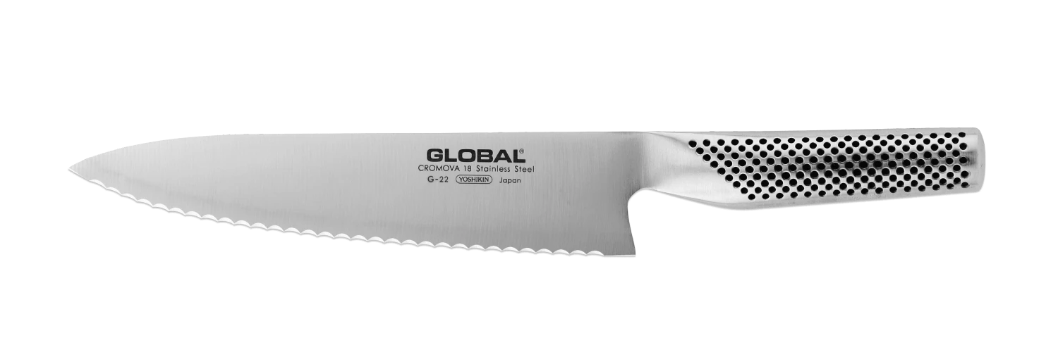 Global G22 - 20cm Scalloped Blade Bread Knife (G-22)