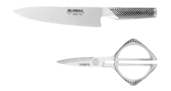 Global G2210 - 2 Piece Set Of Kitchen Shears And G-2 Cooks Knife (G-2210)