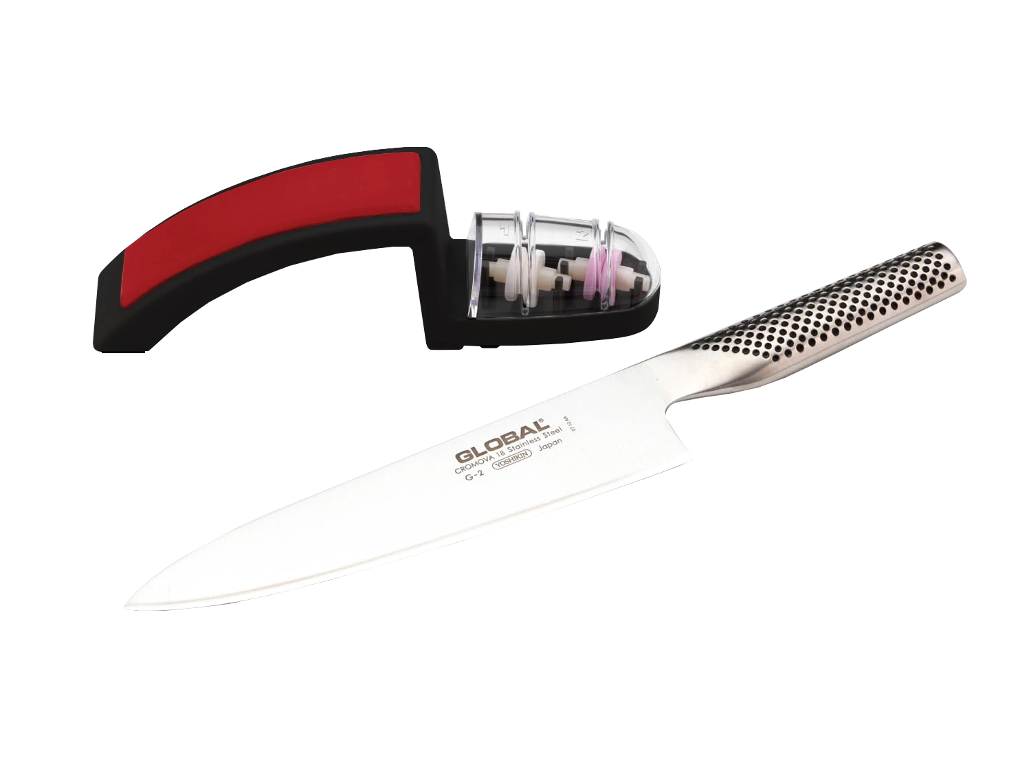 Global G-2220BR - 2 Piece Set Of G-2 Knife And SH-220-BR Sharpener (G-2220BR) - Image 2