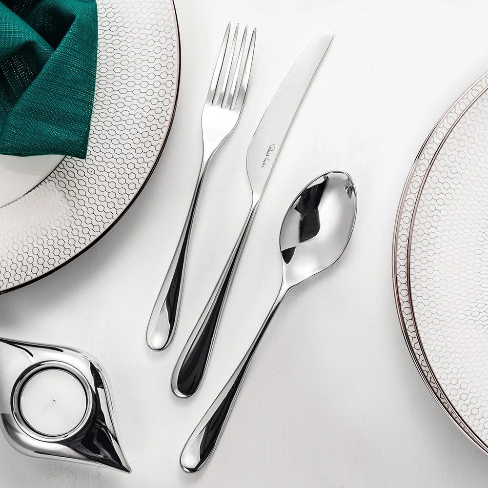 Robert Welch Arden Bright V Cutlery Set 56 Piece With Free Large Cutlery Tray - Image 8