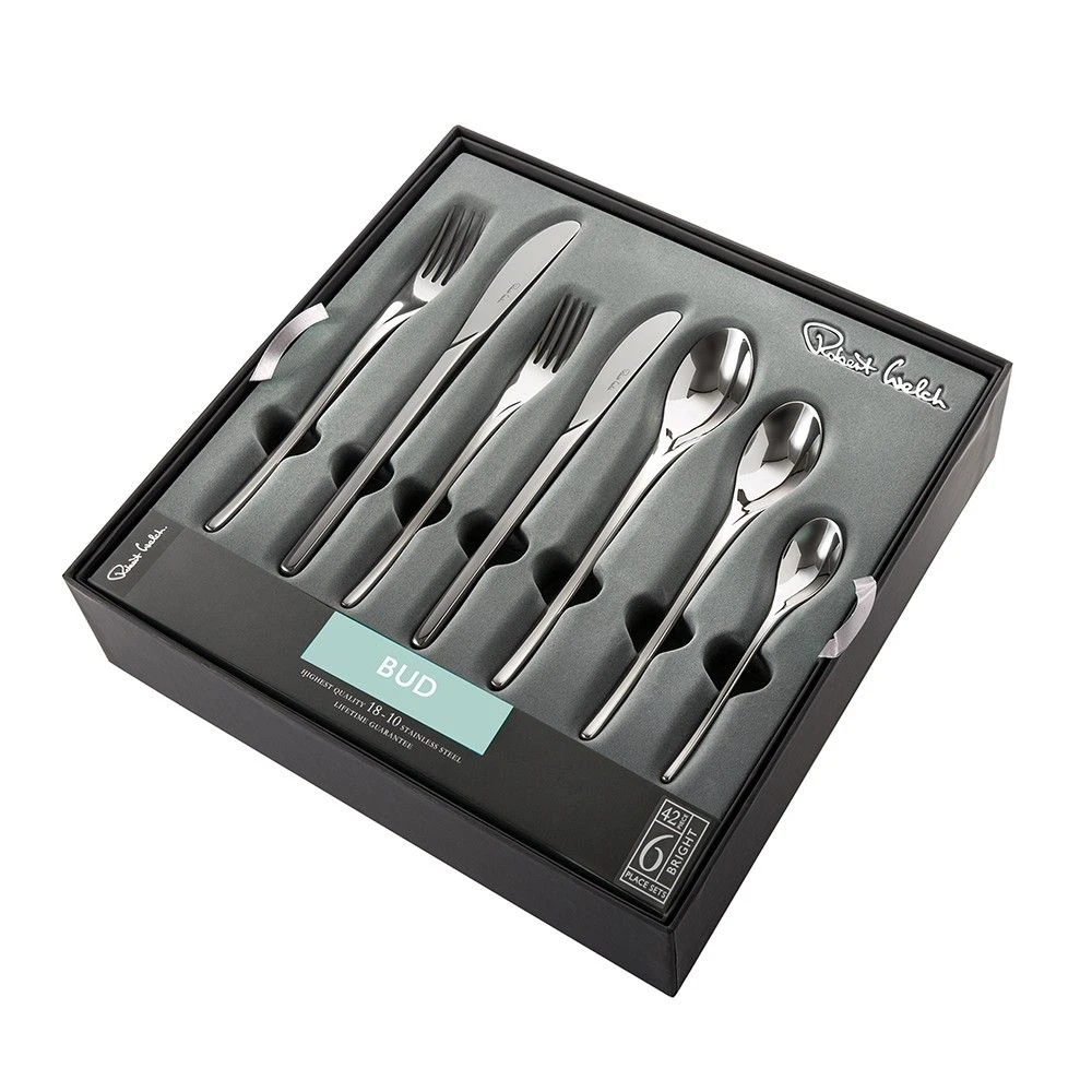 Robert Welch Bud Bright V 42 Piece Set With Free Large Cutlery Tray - Image 9