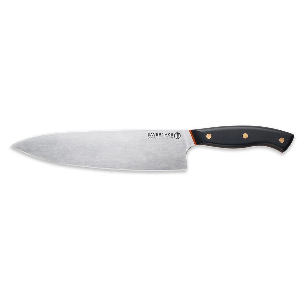 Savernake DNA DC21 21cm Chef's Knife - Anthracite & Orange With Traditional Handle