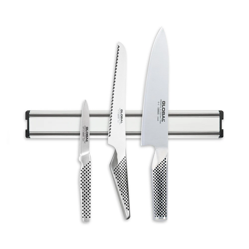 Global 3 Piece Set With Magnetic Knife Rack (EXCLU1MAG)