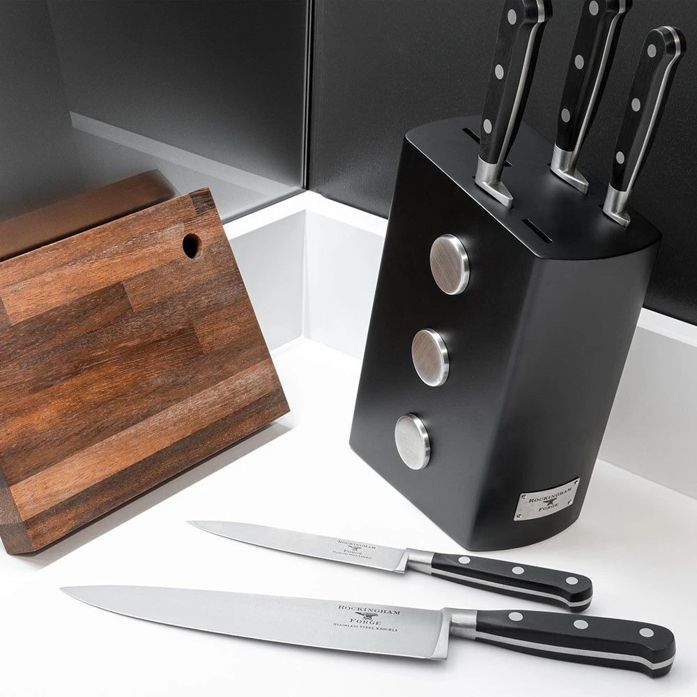 Rockingham Forge Pro Black Series 13cm Santoku Knife (9009SK/5) - Image 2