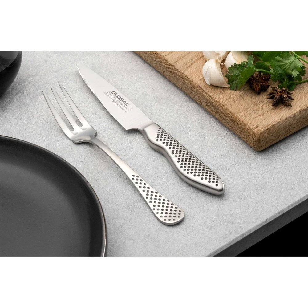 Global Steak Knife & Fork Set With Dock (G-88/4012/R) - Image 3