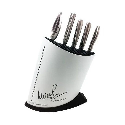 Global Michel Roux Jr GR52/SS6 - 6 Piece Stainless Steel Knife Block Set (GR52/SS6)