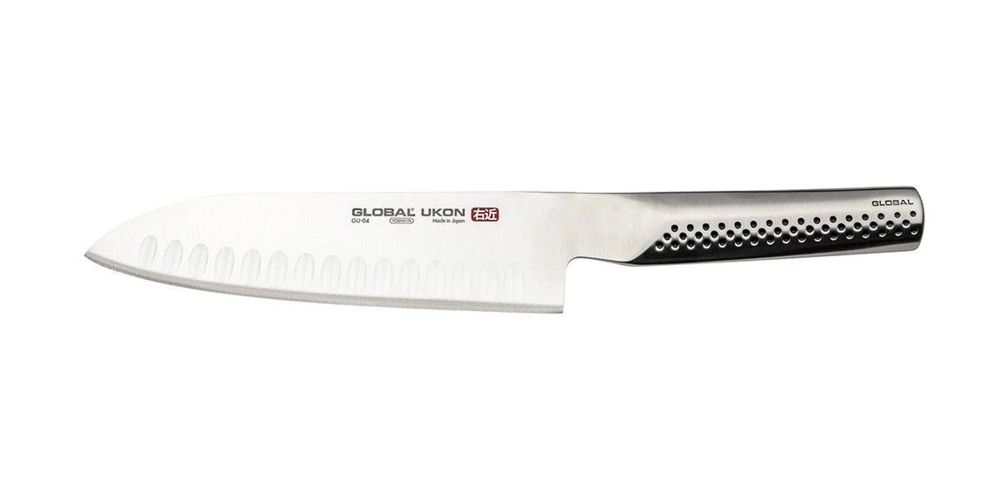 Global Ukon 18cm Hollow Edge Santoku Knife (GU-04)