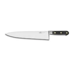 Lion Sabatier® Ideal Carbone 30cm Cook's Knife (Carbon Steel Blade With Black Handle & Brass Rivets)