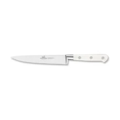 Lion Sabatier® Ideal Toque Blanche 2 Piece Set - Filleting Knife & Tweezers (White Handle With Stainless Steel Rivets)