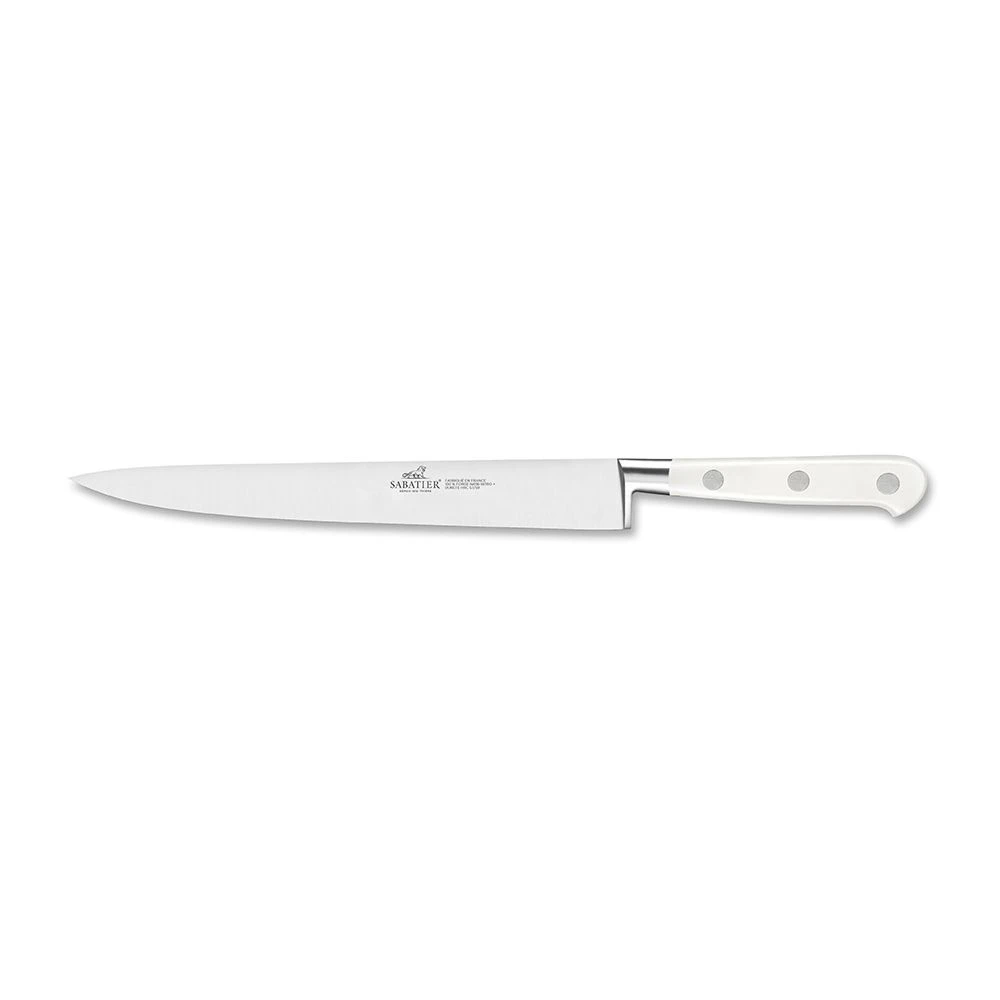 Lion Sabatier® Ideal Toque Blanche 25cm Cook's Knife (White Handle With Stainless Steel Rivets)