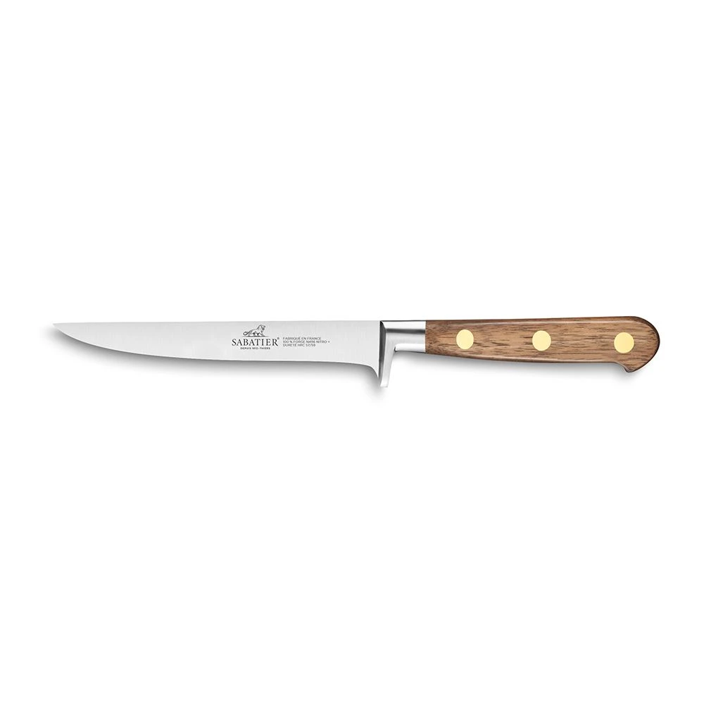 Lion Sabatier® Ideal Perigord 13cm Boning Knife (Walnut Handle With Brass Rivets)