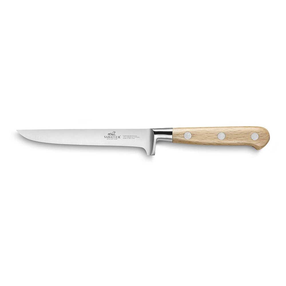 Lion SabatierĀ® Ideal Broceliande 13cm Boning Knife (Ashwood Handle With Stainless Steel Rivets)