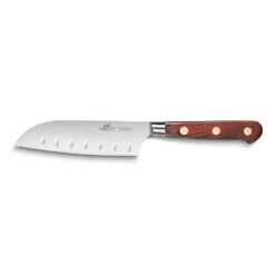 Lion Sabatier® Ideal Saveur 13cm Scalloped Santoku Knife (Pakka Wood Handle With Brass Rivets)