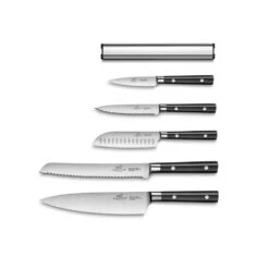 SabatierĀ® Leonys 5 Piece Knife Set With Magnetic Rack (Exclusive To KitchenKnives.co.uk)