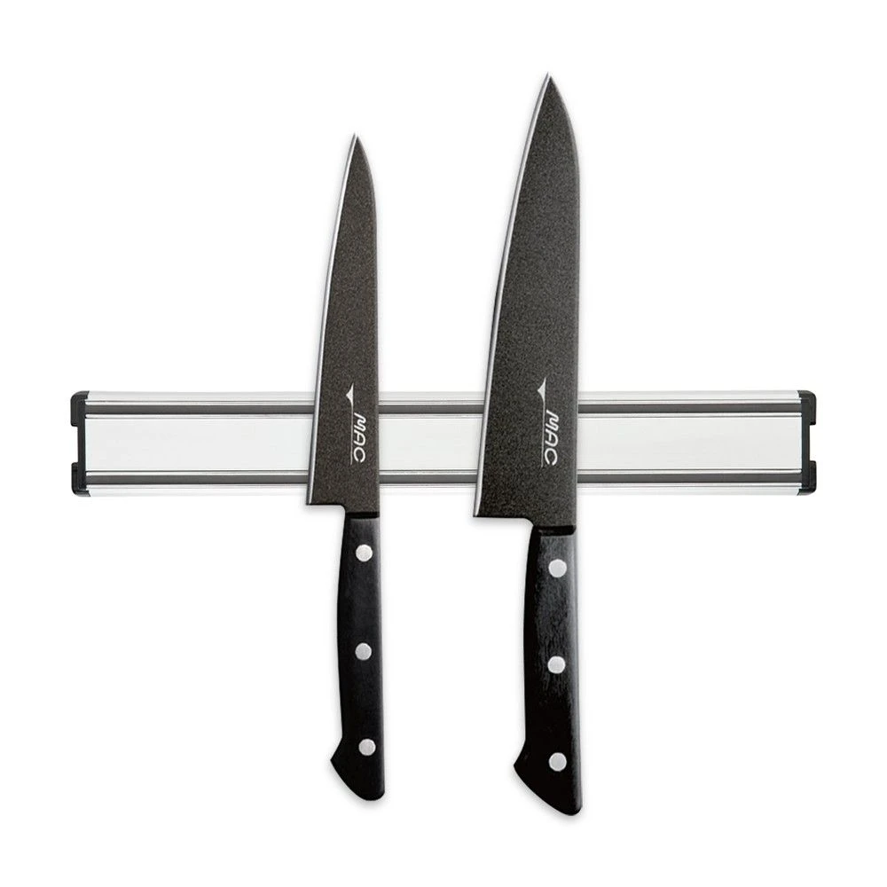 Mac Black 3 Piece Magnetic Knife Rack Set C/w 7" Cooks Knife (MAC1BNDL)