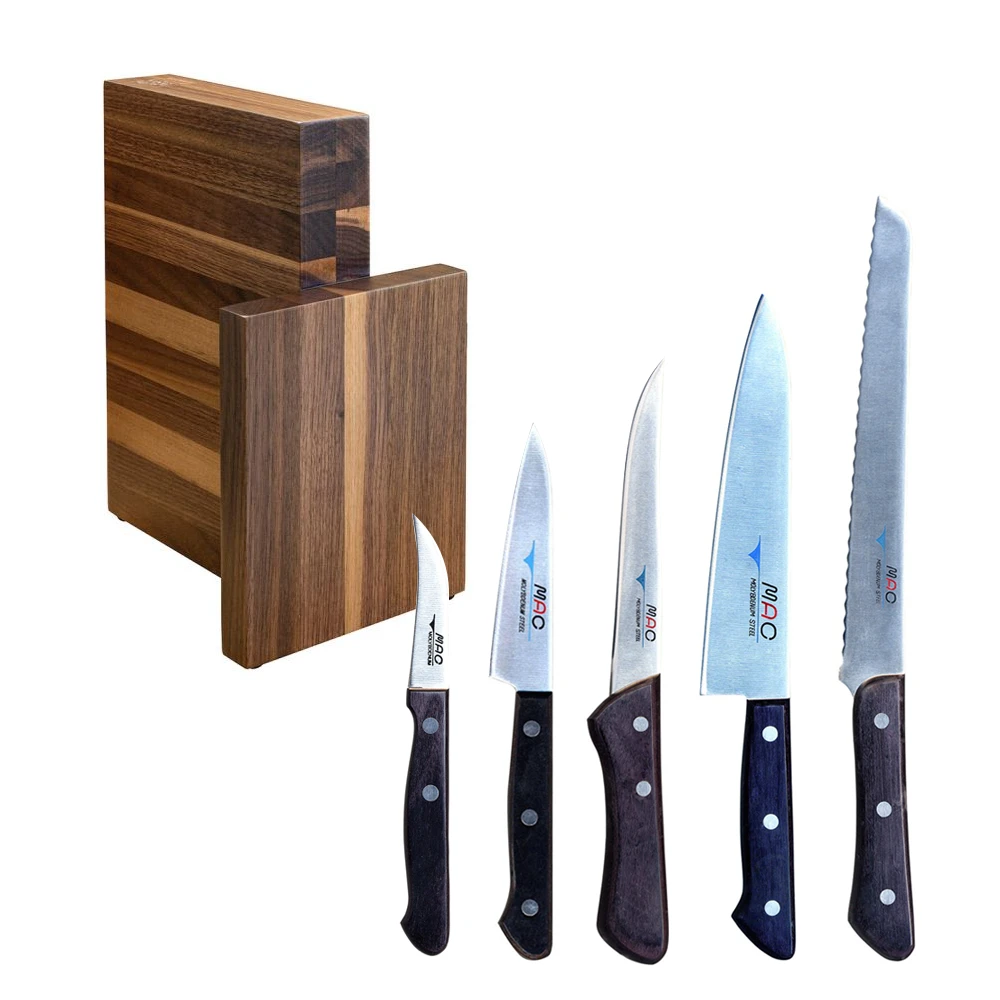 Mac Chef Series 6 Piece Magnetic Knife Block Set (MAC7BNDL)