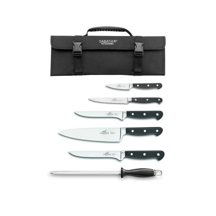 SabatierĀ® Pluton 6 Piece Chefs Set With Premium Roll (Exclusive To KitchenKnives.co.uk)