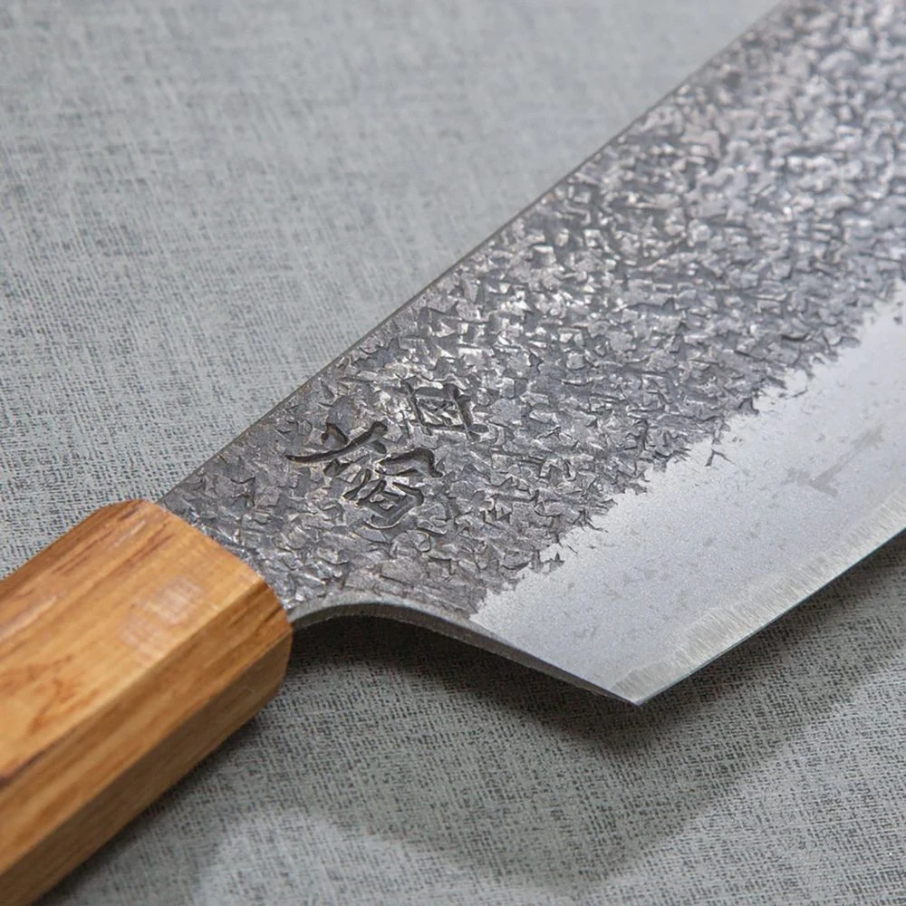 Sakai Takayuki Homura Guren (Aogami 2 Steel) Japanese Chef's Nakiri Knife 180mm With Urushi Lacquered Oak Handle - Image 2