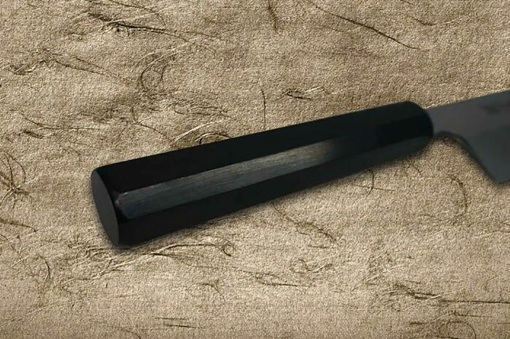 Sakai Takayuki Aoniko Blue 2 Steel Ebony Handle Japanese Chef's Nakiri (Vegetable) 180mm - Image 5