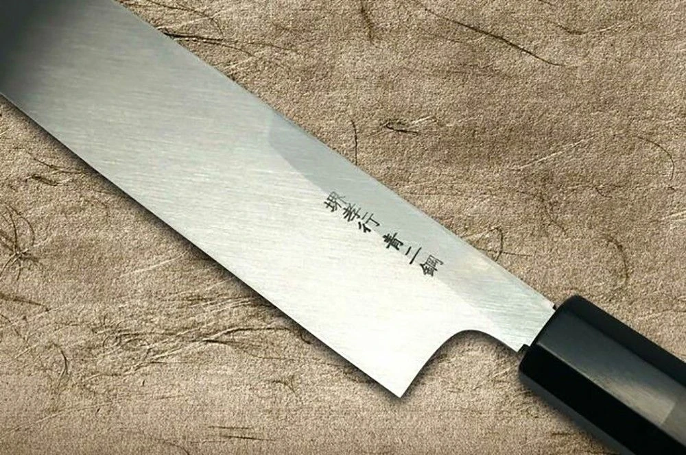Sakai Takayuki Aoniko Blue 2 Steel Ebony Handle Japanese Chef's Peeling Knife 180mm - Image 5