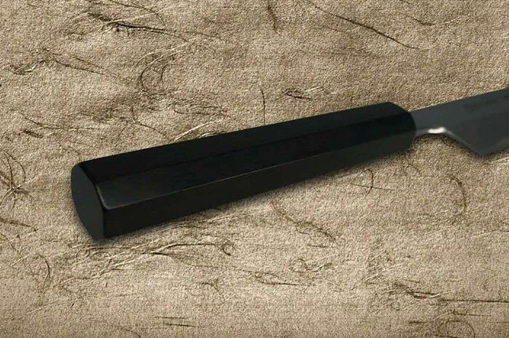 Sakai Takayuki Aoniko Blue 2 Steel Ebony Handle Japanese Chef's Peeling Knife 180mm - Image 4