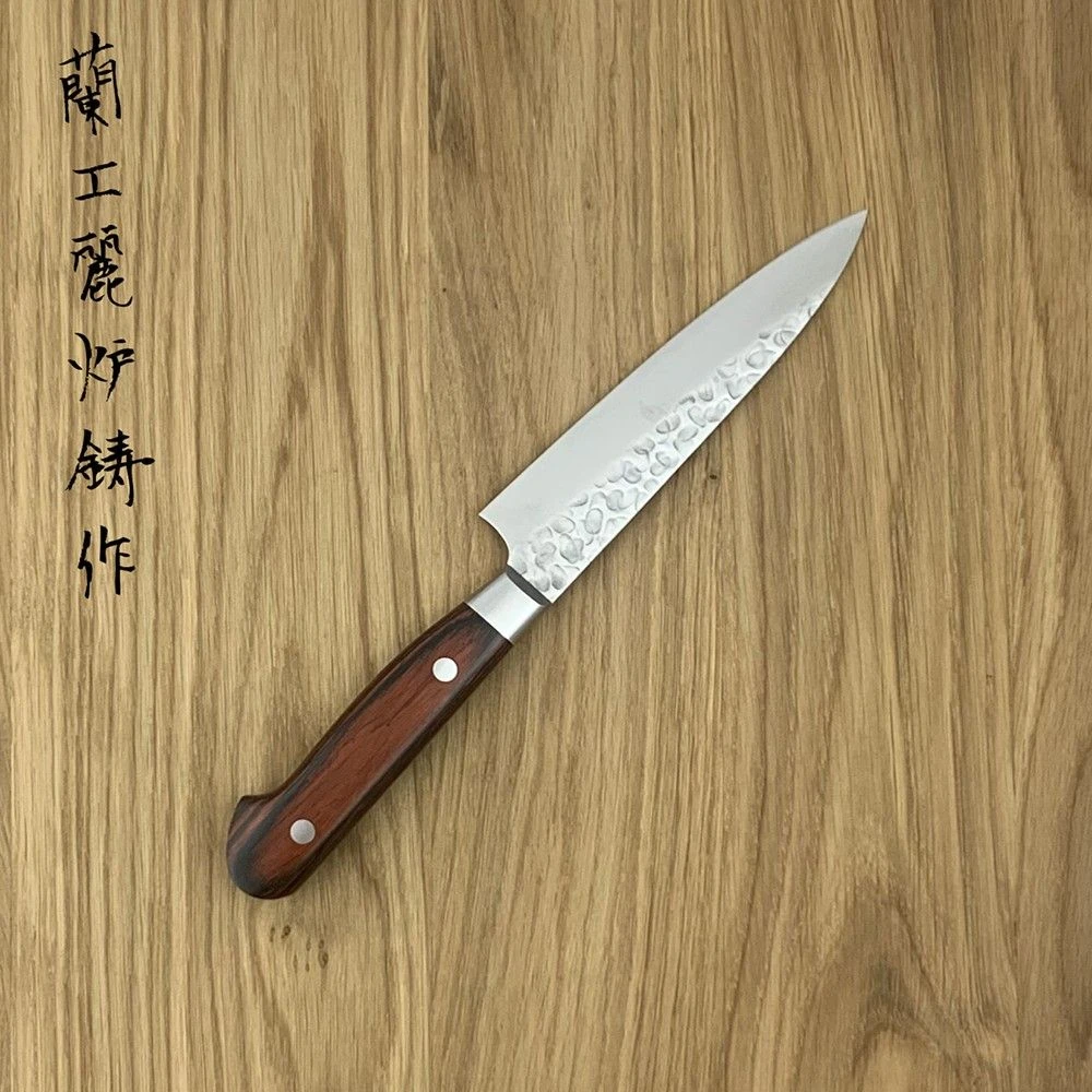 Sakai Takayuki 33-Layer VG10 Damascus Hammered Japanese 120mm Utility Knife - Image 2