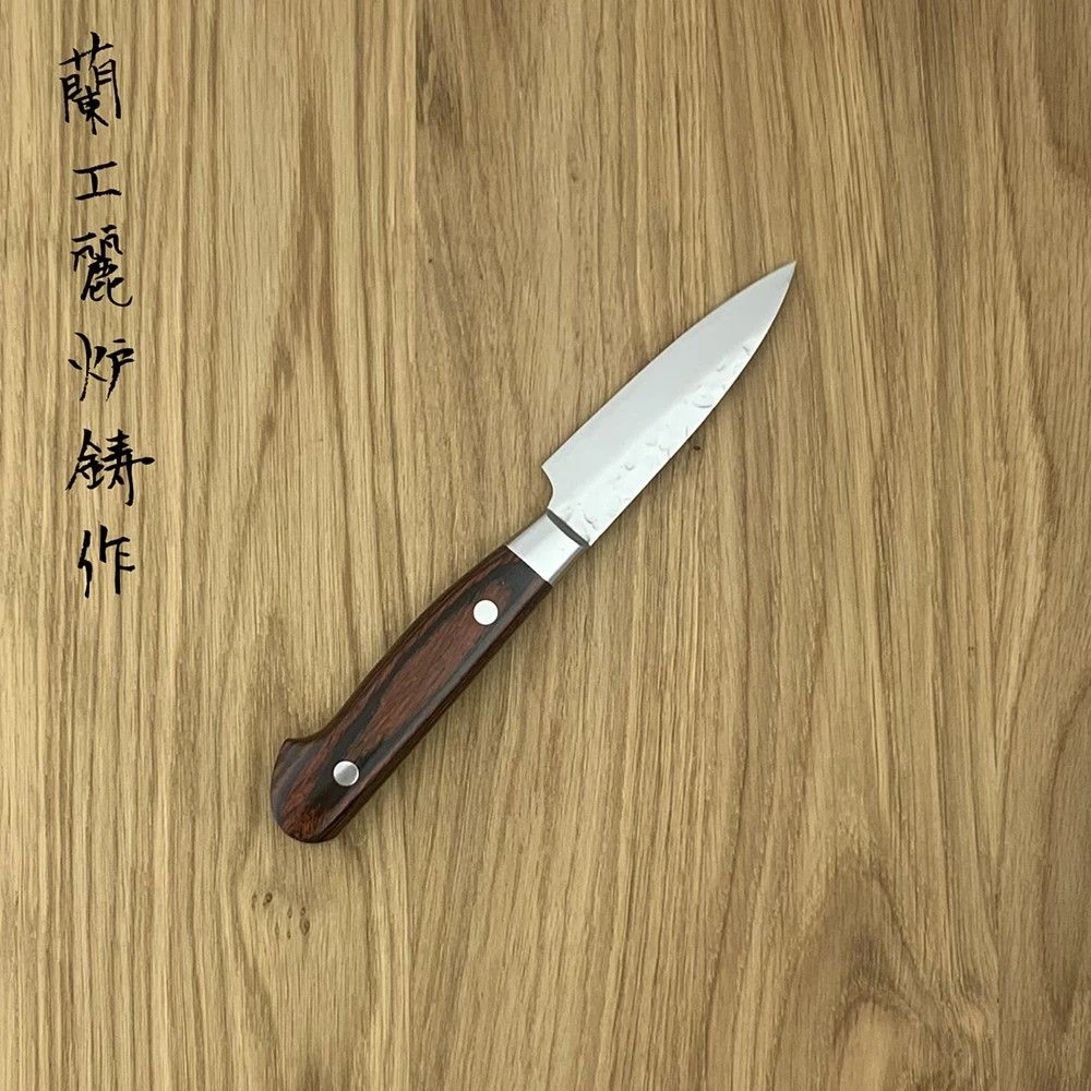 Sakai Takayuki 33-Layer VG10 Damascus Hammered Japanese 80mm Utility Knife - Image 2