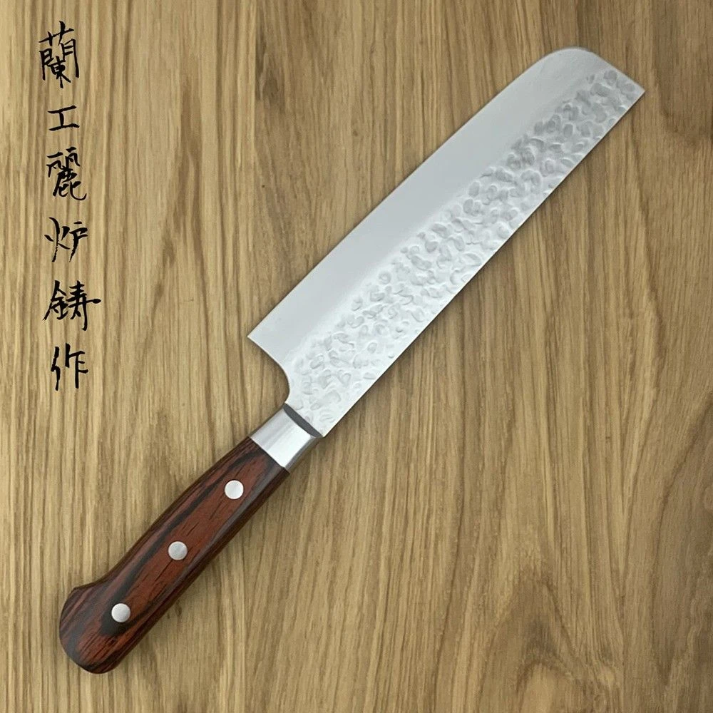 Sakai Takayuki 33-Layer VG10 Damascus Hammered Japanese 160mm Nakiri Knife - Image 2