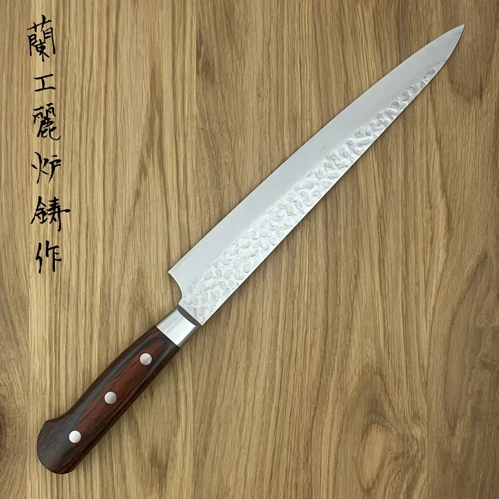 Sakai Takayuki 33-Layer VG10 Damascus Hammered Japanese 240mm Sujihiki Knife - Image 2
