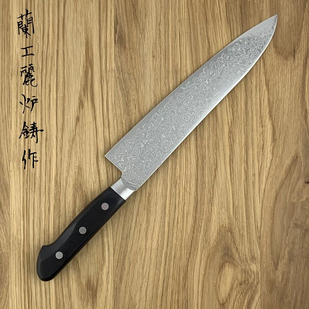 Sakai Takayuki 45-Layer Damascus Mirrored Japanese 210mm Santoku Knife - Image 2
