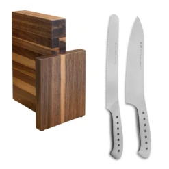 Tojiro 2 Piece Magnetic Block Set (Chef's & Bread Knife)