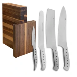 Tojiro 4 Piece Magnetic Block Set (Chef's, Nakiri, Bread & Paring Knife)