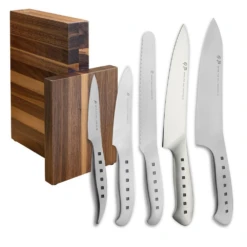 Tojiro 5 Piece Magnetic Block Set (Chef's, Paring, Carving, Bread & Utility Knife)