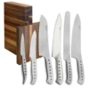 Tojiro 6 Piece Magnetic Block Set (Chef's, Paring, Santoku, Carving, Bread & Utility Knife)