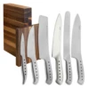 Tojiro 6 Piece Magnetic Block Set (Chef's, Paring, Deba, Carving, Bread & Nakiri Knife)
