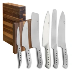 Tojiro 6 Piece Magnetic Block Set (Chef's, Paring, Deba, Carving, Bread & Nakiri Knife)