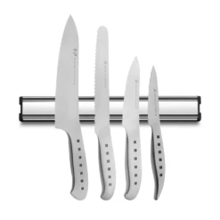 Tojiro 4 Piece Magnetic Rack Set (Chef's, Paring, Bread & Utility Knife)