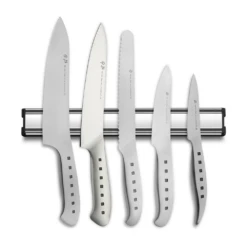 Tojiro 5 Piece Magnetic Rack Set (Chef's, Paring, Utility, Bread & Carving Knife)
